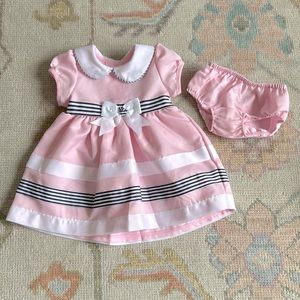 light Pink Sailor Dress 12 Month with Bloomers